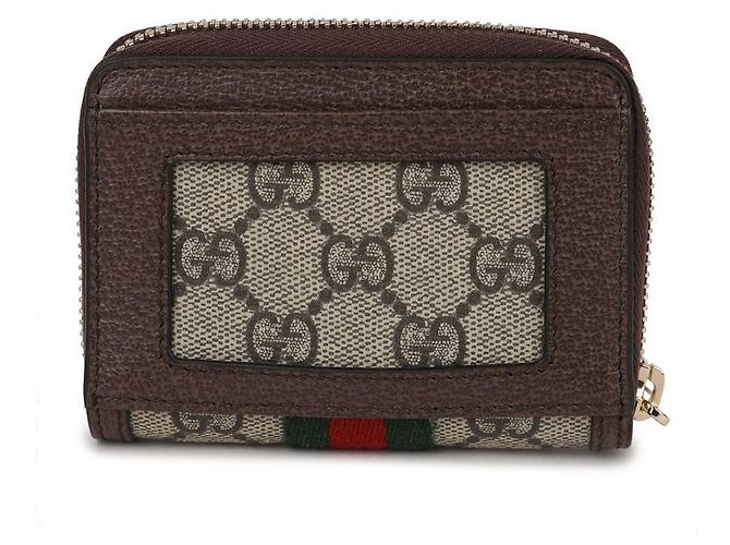 Gucci Portafoglio con zip Ophidia Marrone - vista 5