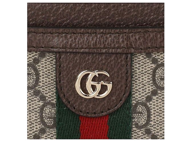 Gucci Portafoglio con zip Ophidia Marrone - vista 9
