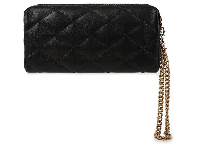 Saint Laurent Pochette Cassandra in agnello Nero - vista 4