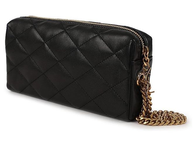 Saint Laurent Pochette Cassandra in agnello Nero - vista 5