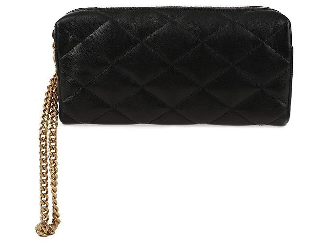 Saint Laurent Pochette Cassandra in agnello Nero - vista 6