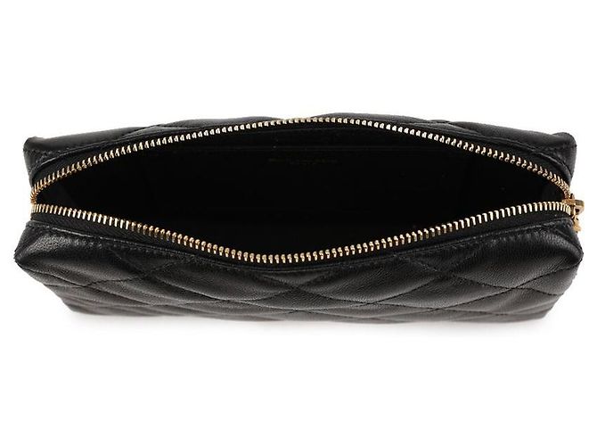Saint Laurent Pochette Cassandra in agnello Nero - vista 8
