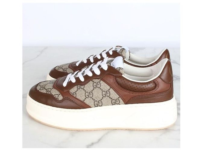 Gucci Baskets brodées marron - vue 3