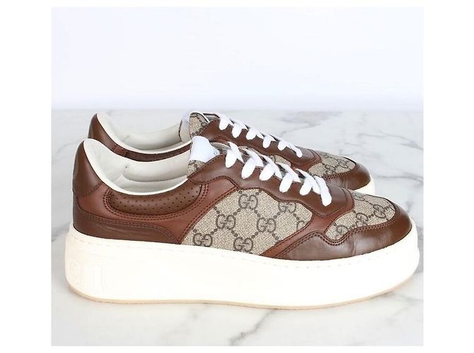 Gucci Baskets brodées marron - vue 4
