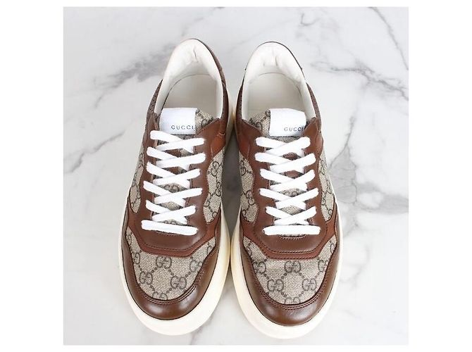 Gucci Baskets brodées marron - vue 7