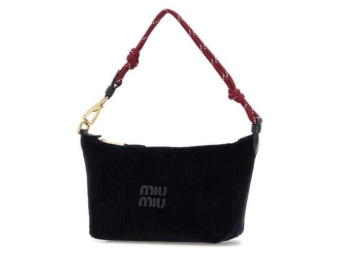 Miu Miu Pochette in velluto a coste Blu - vista 5
