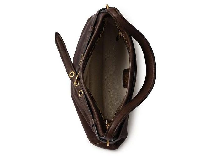 Miu Miu Borsa Aventure in pelle nappa Regular Marrone - vista 8