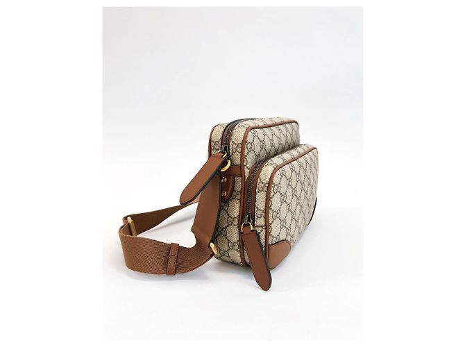 Gucci Borsa a tracolla GG Emblem Medium FAED Unisex Marrone - vista 10
