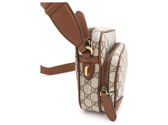 Gucci Borsa a tracolla GG Emblem Medium FAED Unisex Marrone - vista 13