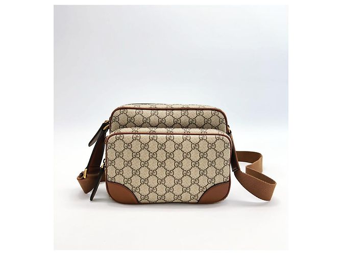 Gucci Borsa a tracolla GG Emblem Medium FAED Unisex Marrone - vista 9