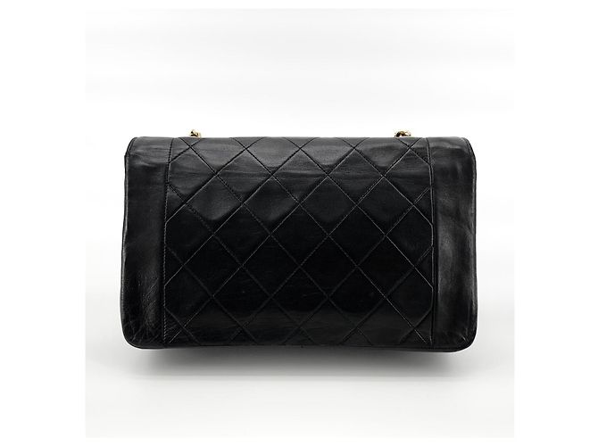 Chanel Borsa a tracolla Diana in agnello con finiture dorate Nero - vista 4