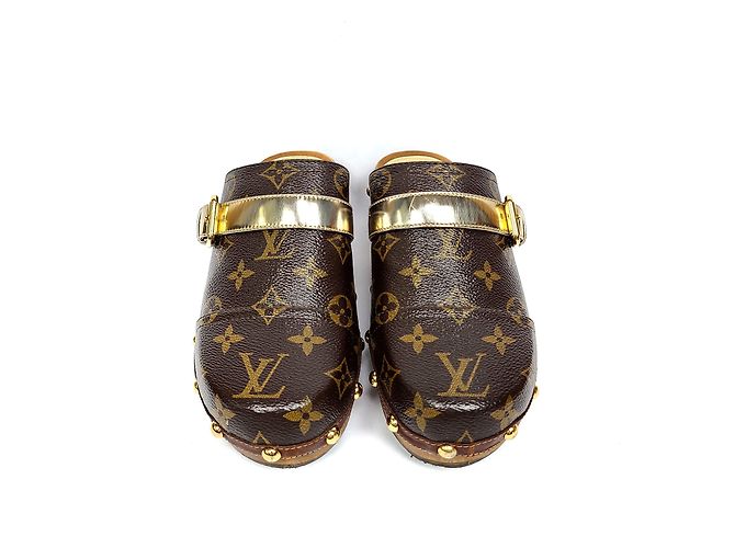 Louis Vuitton Monogram Metallic Cottage Clogs Braun - Ansicht 2
