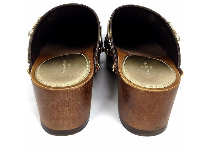 Louis Vuitton Monogram Metallic Cottage Clogs Braun - Ansicht 3