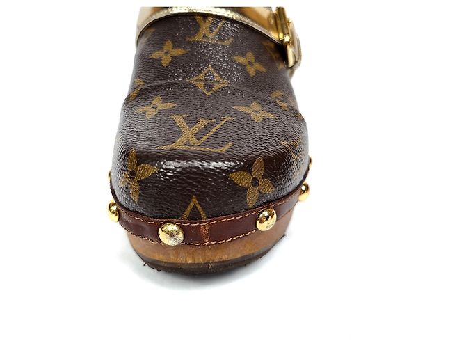 Louis Vuitton Monogram Metallic Cottage Clogs Braun - Ansicht 5