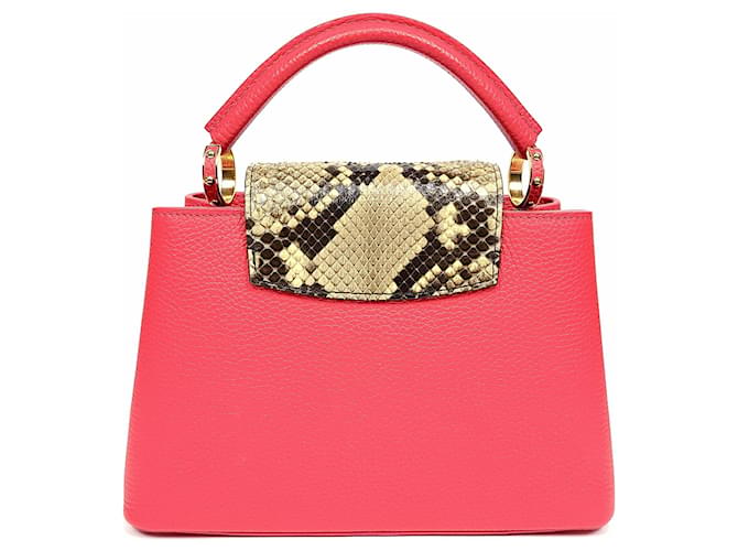 Louis Vuitton Python Capucines BB Top Handle Bag Pink - view 3