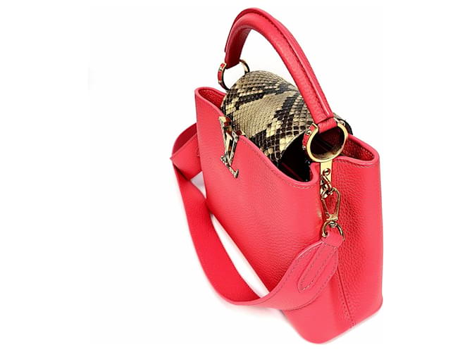 Louis Vuitton Python Capucines BB Top Handle Bag Pink - view 4