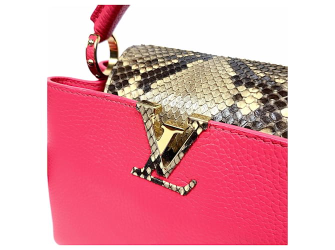 Louis Vuitton Python Capucines BB Top Handle Bag Pink - view 5