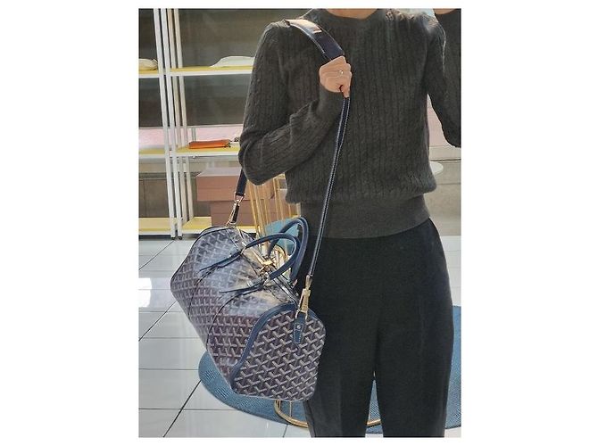 Goyard Borsa Bowling Crossbody Croisiere Navy Special Color (Include Tracolla) Blu - vista 24