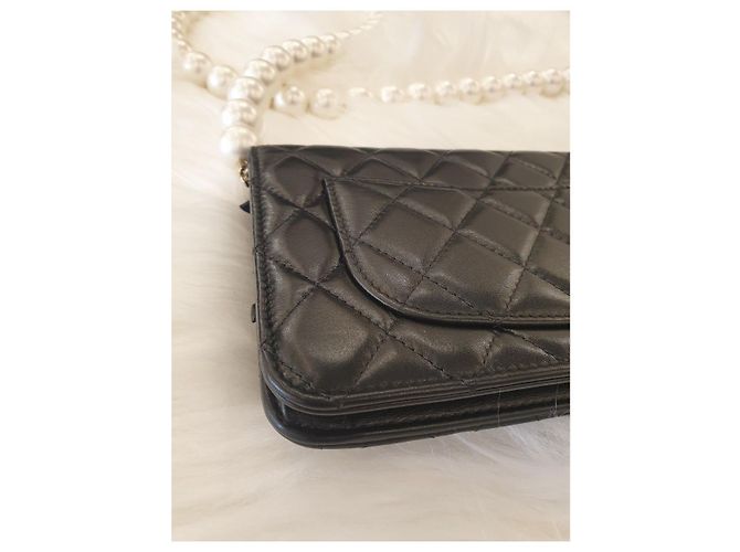 Chanel Serie WOC in agnello decorata con perle Bianco - vista 7