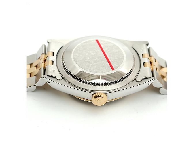 Orologio Rolex Datejust Combo da Uomo Quadrante in Lino Bokeh Index D'oro - vista 13