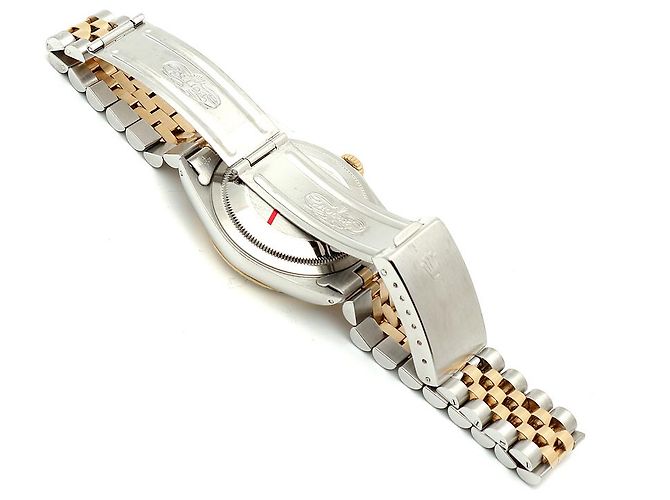 Orologio Rolex Datejust Combo da Uomo Quadrante in Lino Bokeh Index D'oro - vista 15