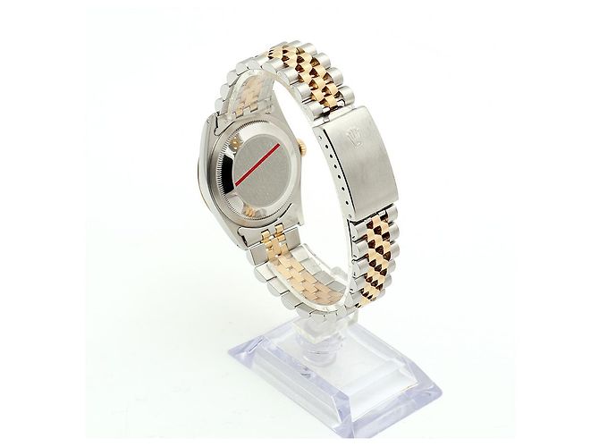 Orologio Rolex Datejust Combo da Uomo Quadrante in Lino Bokeh Index D'oro - vista 5