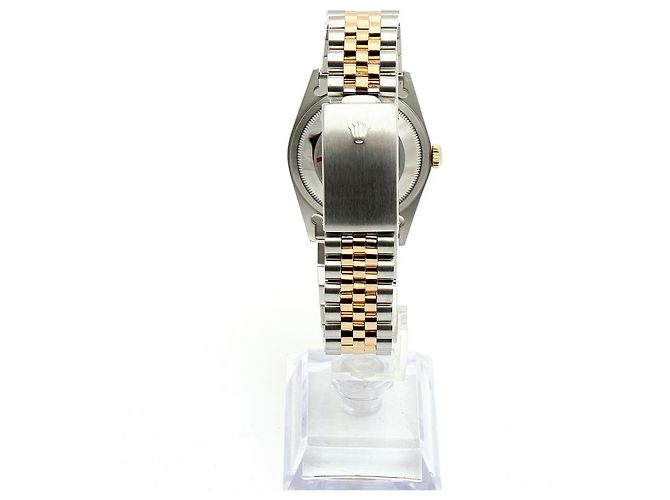 Orologio Rolex Datejust Combo da Uomo Quadrante in Lino Bokeh Index D'oro - vista 6