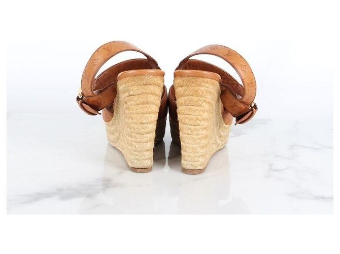 Louis Vuitton Sandali con zeppa monogram per donna Marrone - vista 4