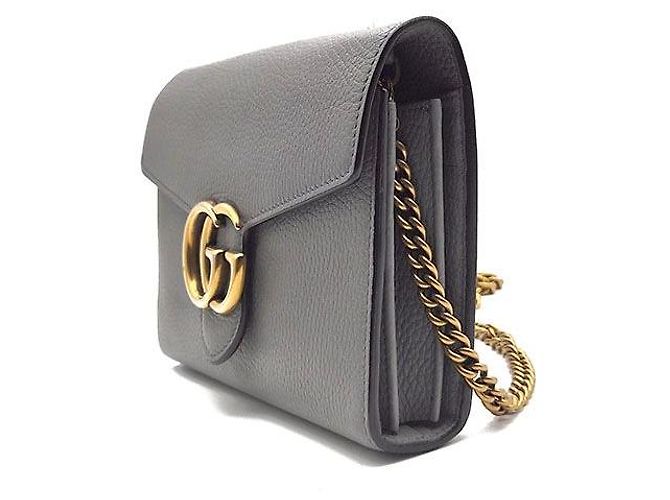 Gucci Borsa a tracolla con catena Marmont Marrone - vista 2