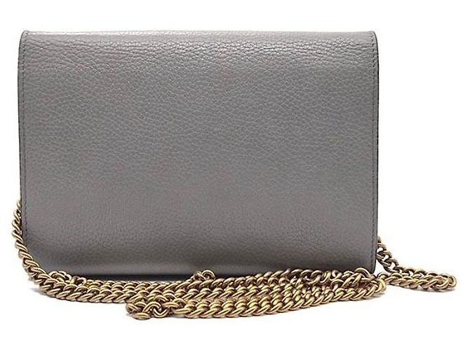 Gucci Borsa a tracolla con catena Marmont Marrone - vista 3
