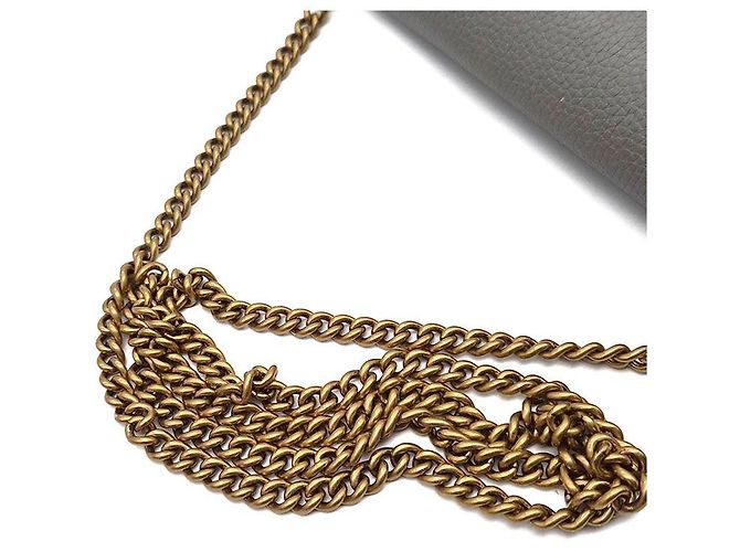 Gucci Borsa a tracolla con catena Marmont Marrone - vista 5