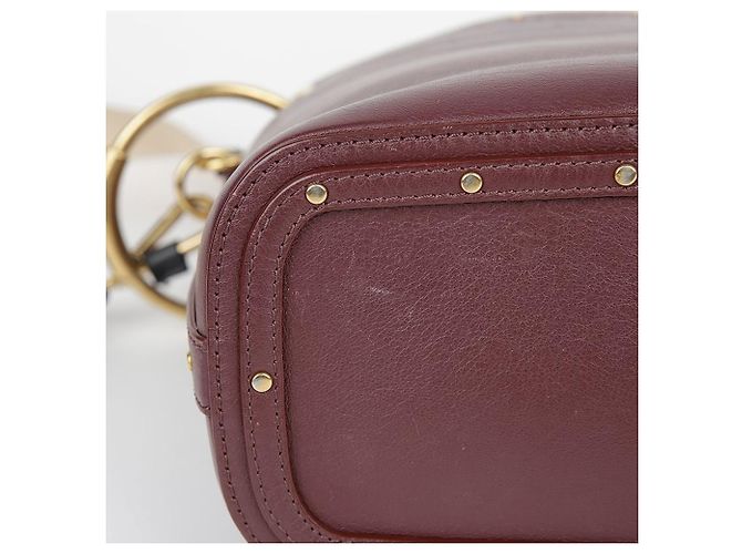 Chloé Borsa a secchiello Roy in pelle bordeaux Rosso - vista 17