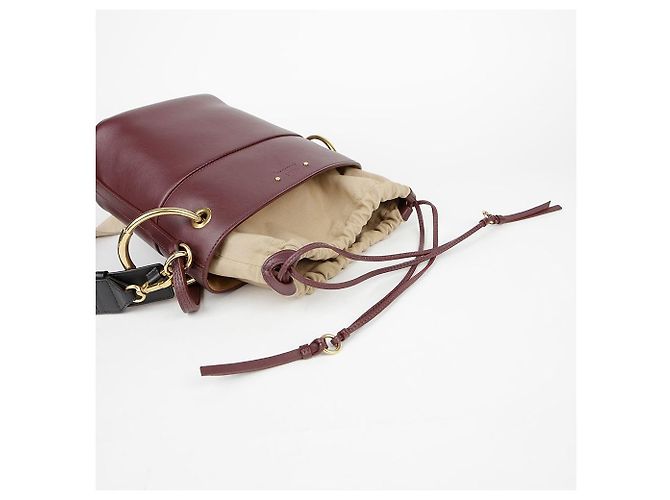 Chloé Borsa a secchiello Roy in pelle bordeaux Rosso - vista 25