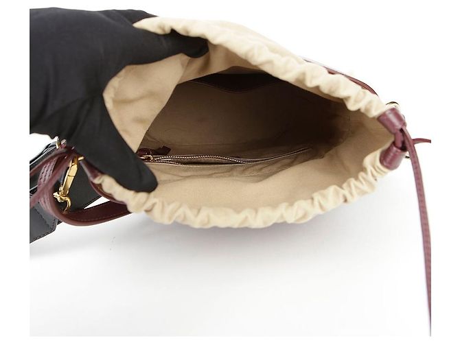 Chloé Borsa a secchiello Roy in pelle bordeaux Rosso - vista 27