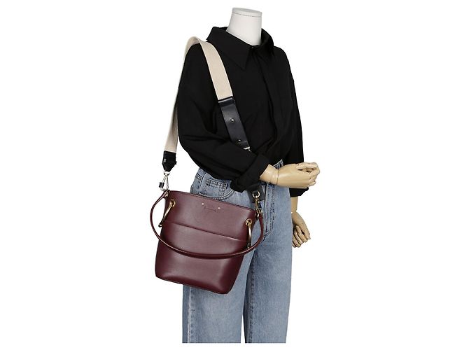 Chloé Borsa a secchiello Roy in pelle bordeaux Rosso - vista 29