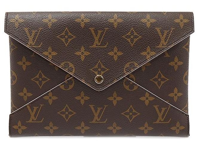 Louis Vuitton Pochette Kirigami in tela Monogram Marrone - vista 2