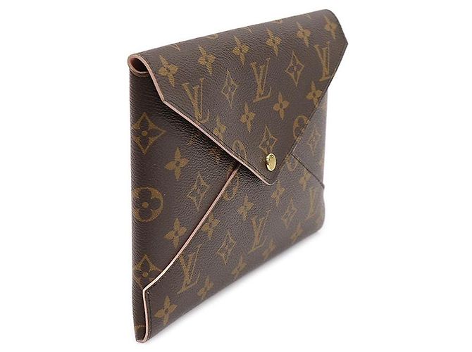 Louis Vuitton Pochette Kirigami in tela Monogram Marrone - vista 3