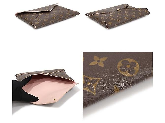 Louis Vuitton Pochette Kirigami in tela Monogram Marrone - vista 4