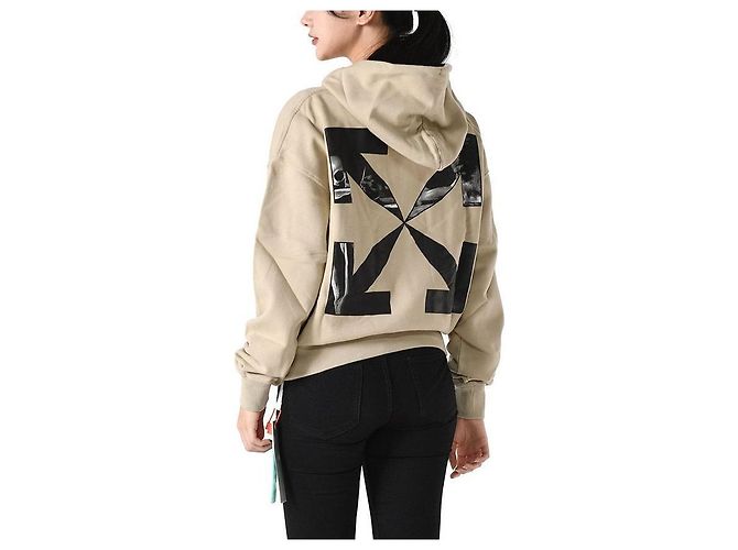 Off White Sudadera con Capucha Caravaggio Arrow Beige Naranja - vista 10