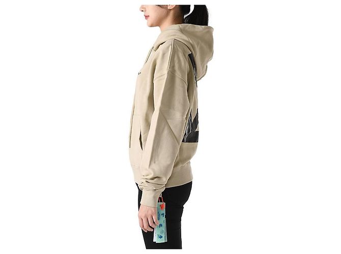 Off White Sudadera con Capucha Caravaggio Arrow Beige Naranja - vista 12