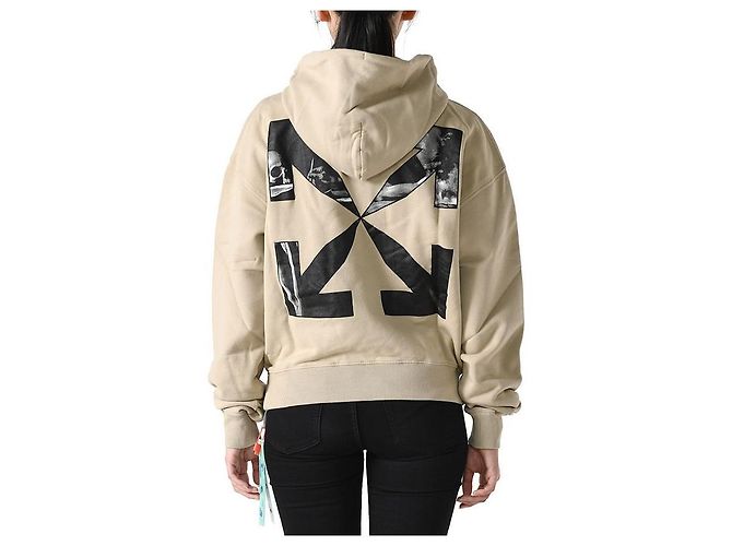 Off White Sudadera con Capucha Caravaggio Arrow Beige Naranja - vista 13