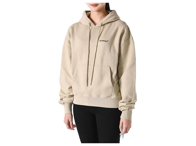 Off White Sudadera con Capucha Caravaggio Arrow Beige Naranja - vista 14
