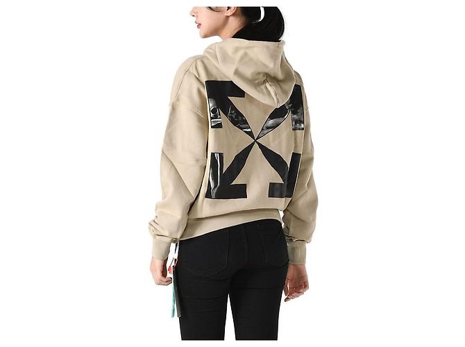 Off White Sudadera con Capucha Caravaggio Arrow Beige Naranja - vista 20