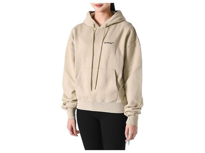 Off White Sudadera con Capucha Caravaggio Arrow Beige Naranja - vista 4