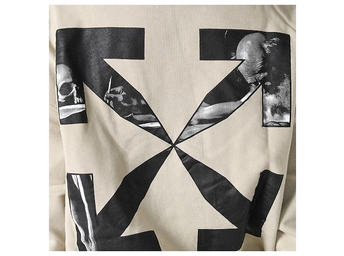 Off White Sudadera con Capucha Caravaggio Arrow Beige Naranja - vista 6