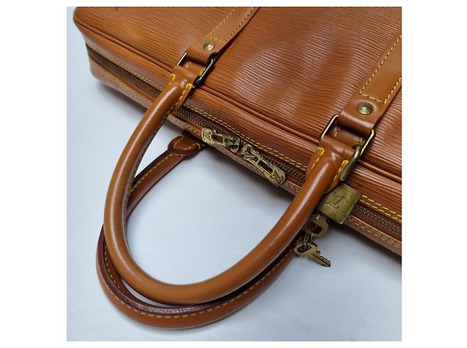 Louis Vuitton Borsa Documenti Epi in Camel per Uomo e Donna (Valigetta di classe superiore, buon stato interno) Marrone - vista 12