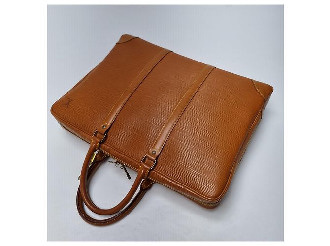 Louis Vuitton Borsa Documenti Epi in Camel per Uomo e Donna (Valigetta di classe superiore, buon stato interno) Marrone - vista 13