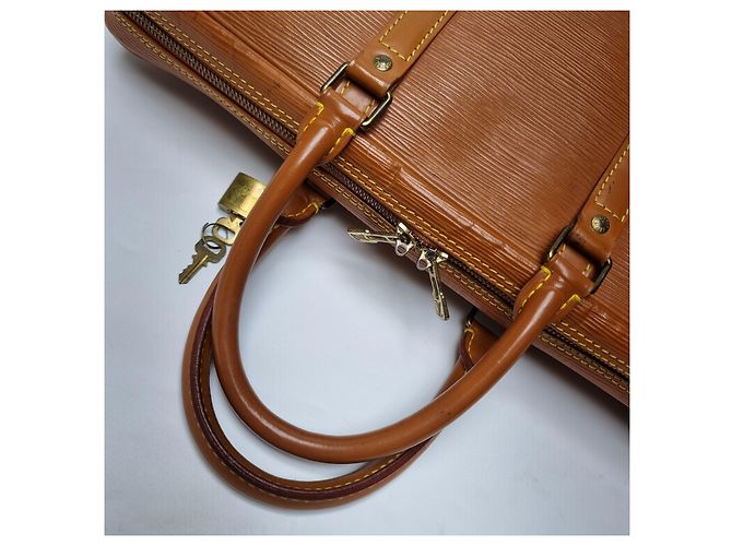 Louis Vuitton Borsa Documenti Epi in Camel per Uomo e Donna (Valigetta di classe superiore, buon stato interno) Marrone - vista 14
