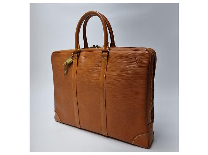 Louis Vuitton Borsa Documenti Epi in Camel per Uomo e Donna (Valigetta di classe superiore, buon stato interno) Marrone - vista 6