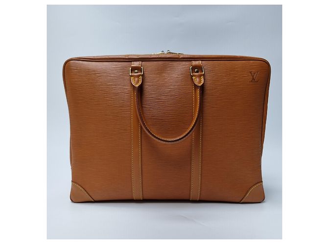 Louis Vuitton Borsa Documenti Epi in Camel per Uomo e Donna (Valigetta di classe superiore, buon stato interno) Marrone - vista 8